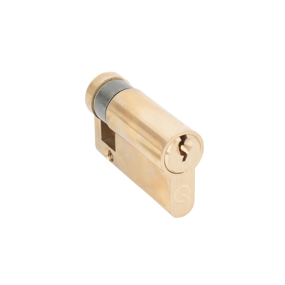 6 Pin Half Door Cylinder - Brass  (40/10 split)